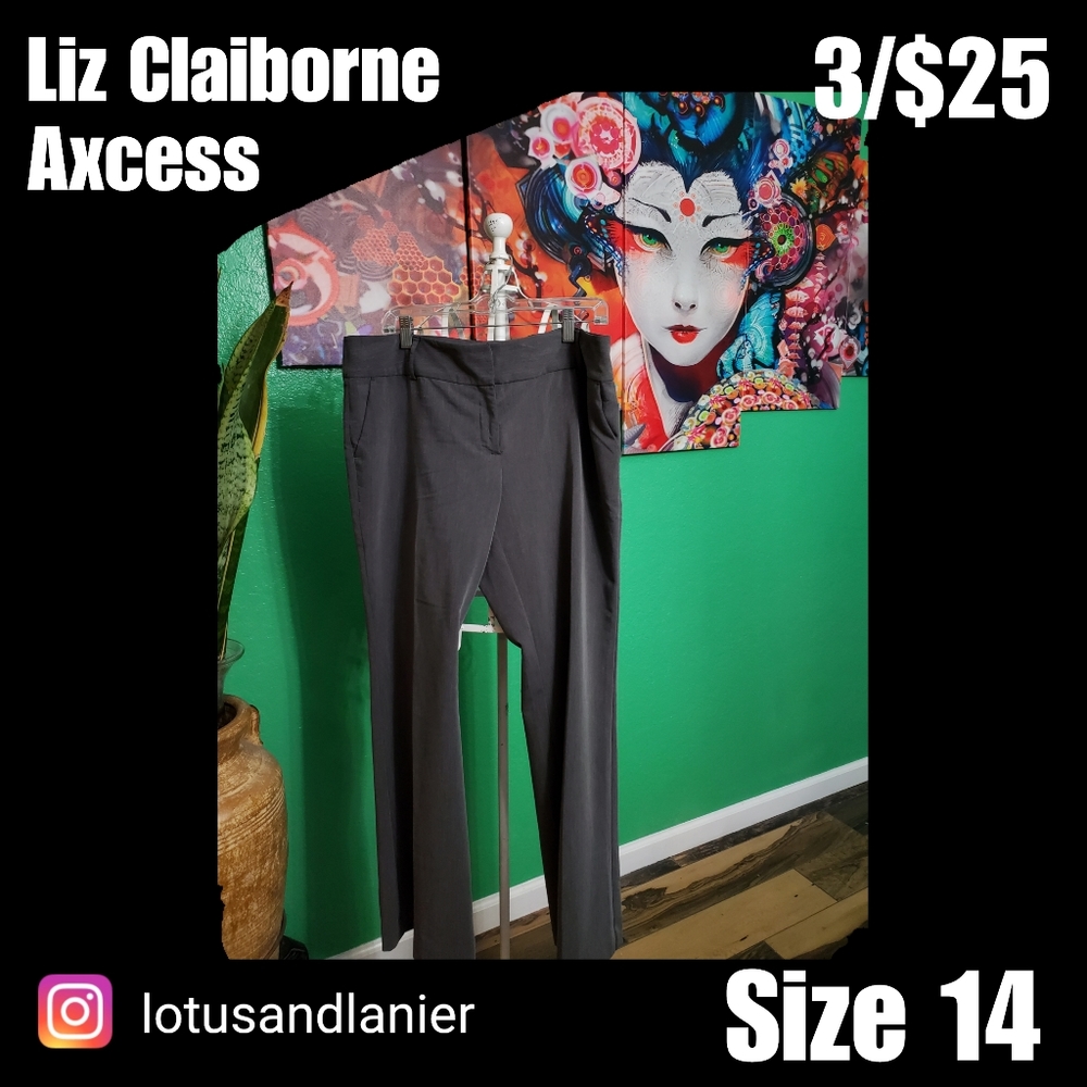 Liz Claiborne Axcess Metrofit Slacks Size 14  3/$25